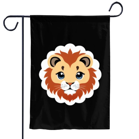 Royal Cartoon Lion - King of the Jungle 19 Garden Flags