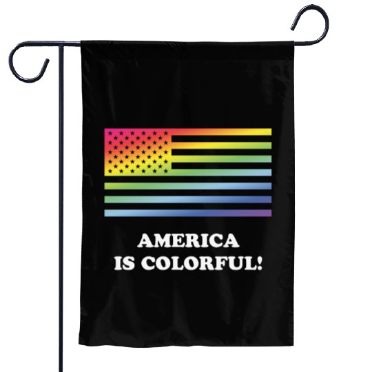 America Is Colorful! (Stars And Stripes) Garden Flags