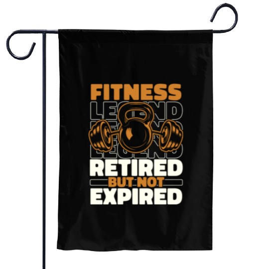 Fitness Workout Gym Retired Garden Flags