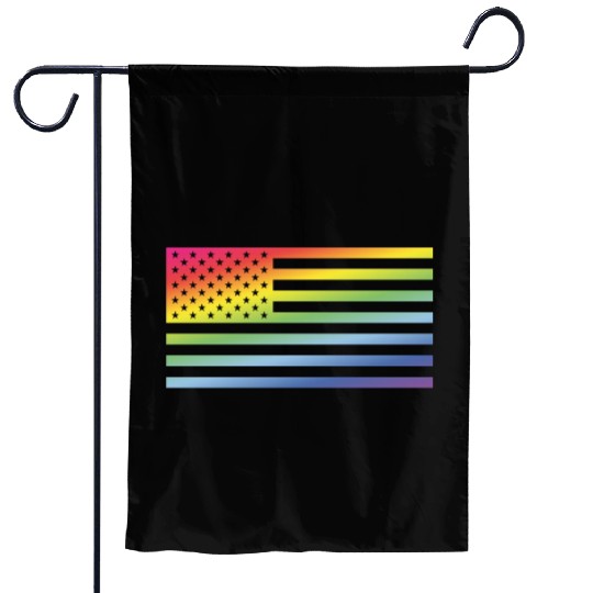 Stars And Stripes / Rainbow Flag (America) Garden Flags