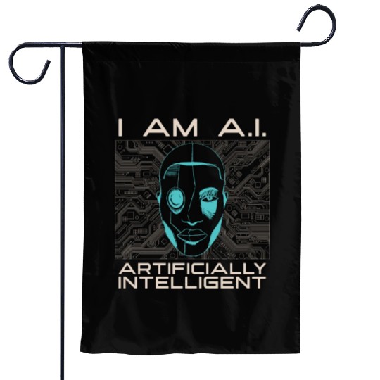 Artificial Intelligence I Am A.I Computer Science Garden Flags