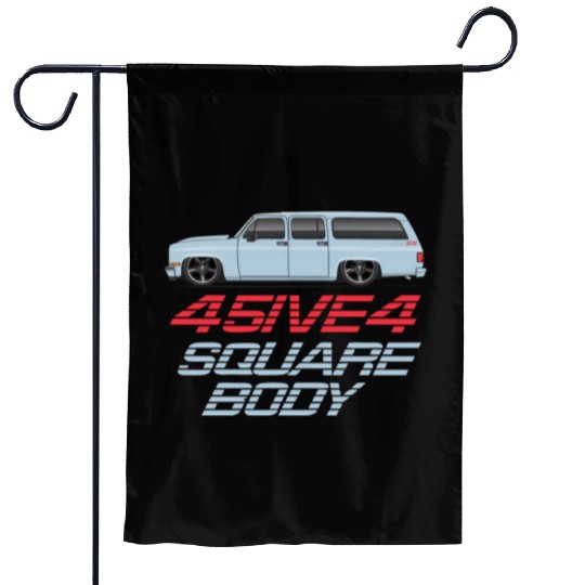 square Light Blue Garden Flags