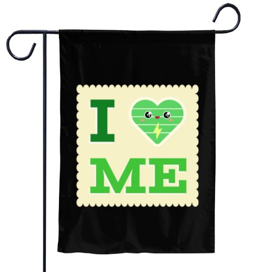 I Love Me 3 Garden Flags