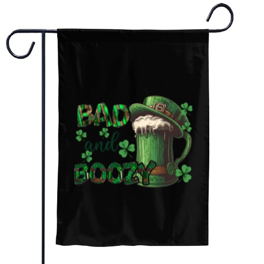 Mens St Patricks Day Irland Irish Green Shamrock Garden Flags