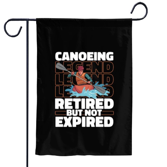 Canoe Canoeing Canoeist Retired Garden Flags