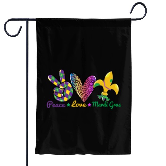 Love Peace Mardi Gras Outfit New Orleans Garden Flags