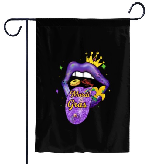 Men Women Queen King Love Mardi Gras Lips Garden Flags