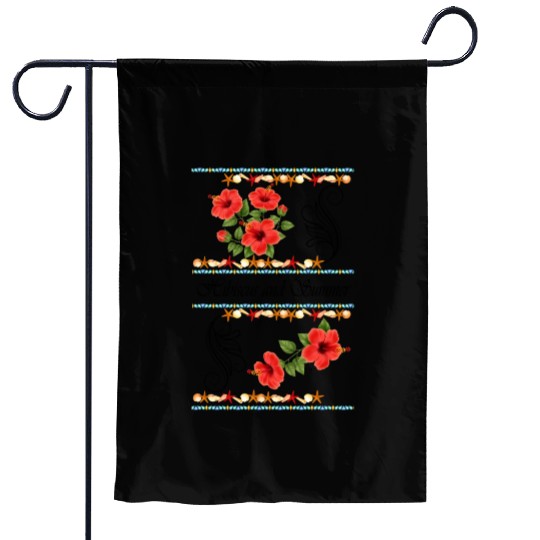 Hibiscus and Summer - Vintage Garden Flags
