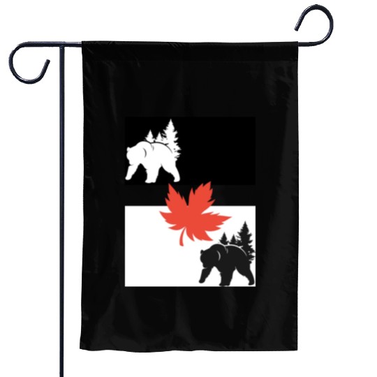 Day and Night Bears Garden Flags