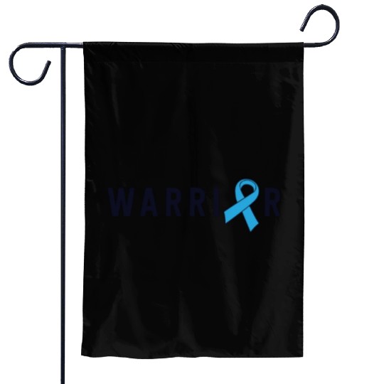 Prostate Cancer Warrior Light Blue Ribbon Dad Garden Flags