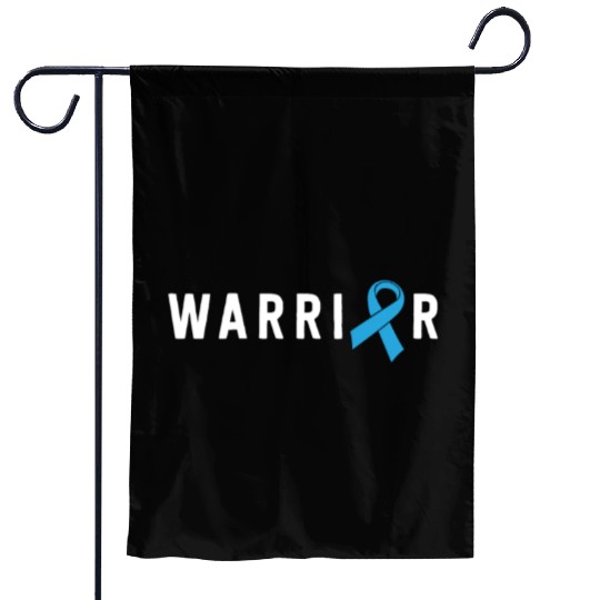 Prostate Cancer Warrior Light Blue Ribbon Dad Garden Flags