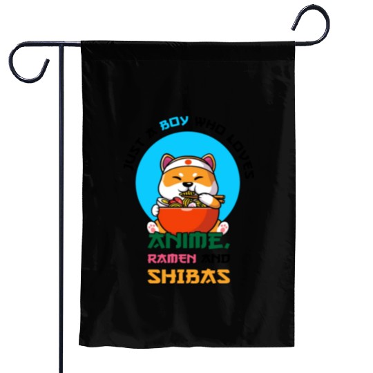 Just a boy who loves anime, ramen and shibas Garden Flags