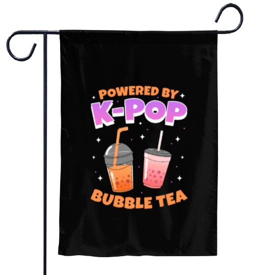 Powered By K-pop Bubble Tea Garden Flags