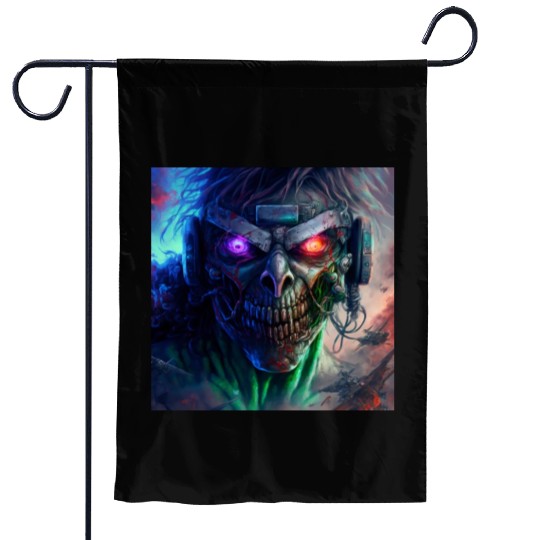 ZOMBIE IRON MAIDEN (version 12) Garden Flags