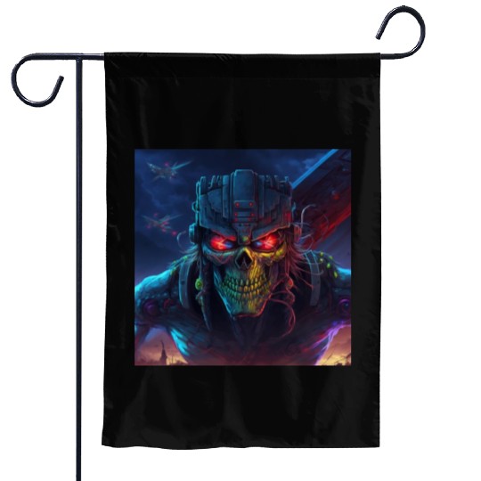 ZOMBIE IRON MAIDEN (version 11) Garden Flags