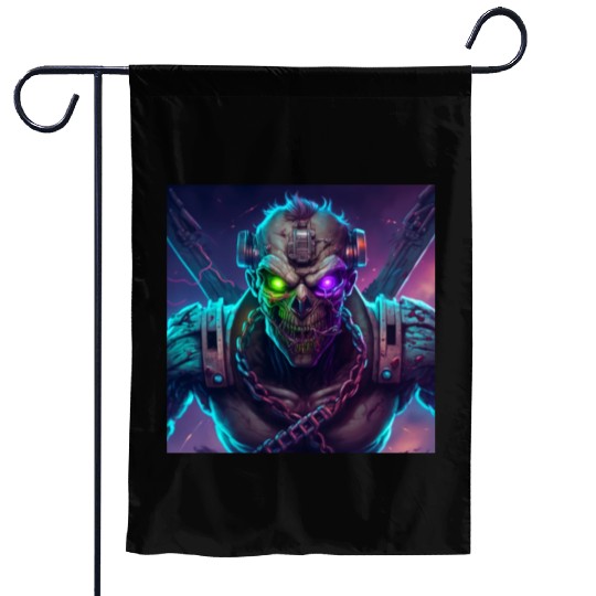 ZOMBIE IRON MAIDEN (Version 10) Garden Flags