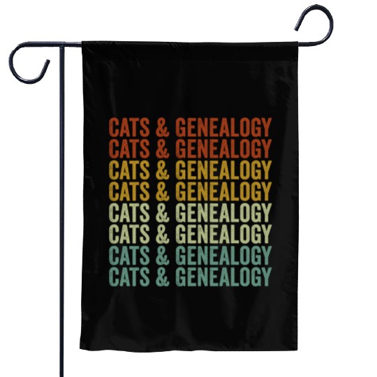 Cats & Genealogy Genealogy Genealogist Cats Lover Garden Flags