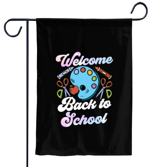 Welcome Back To School Pupil Grade Teacher Garden Flags
