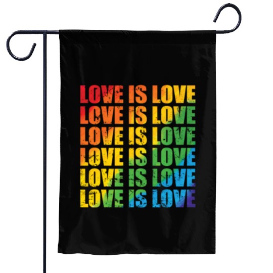 Love is Love LGBT Tolerance Pride Gender Garden Flags