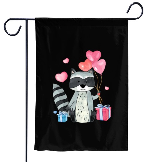 Raccoon Valentine Gift Raccoon Owner Trash Panda Garden Flags