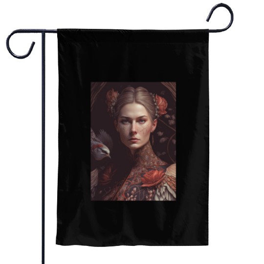 Ethereal Floral Beauty, Ethereal Women, No 01 Garden Flags