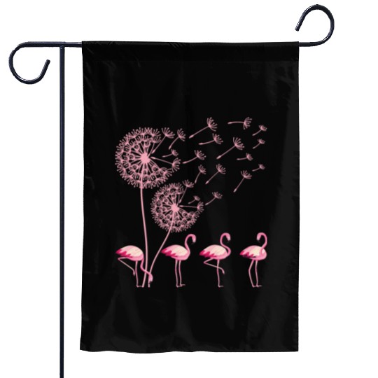 Flower Dandelion Tropical Bird Pink Flamingo Garden Flags