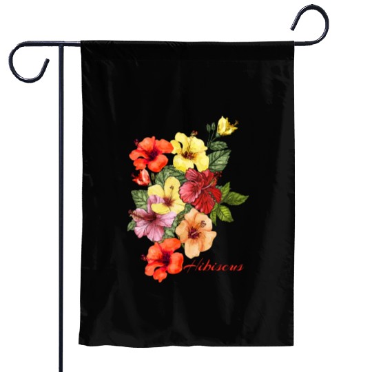Summer Splendor: Hibiscus Floral Delights Garden Flags