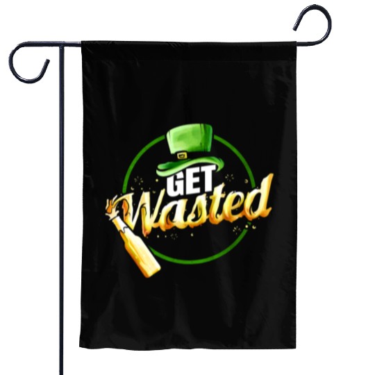 Leprechauns Hat Get Wasted With Beer On St Garden Flags