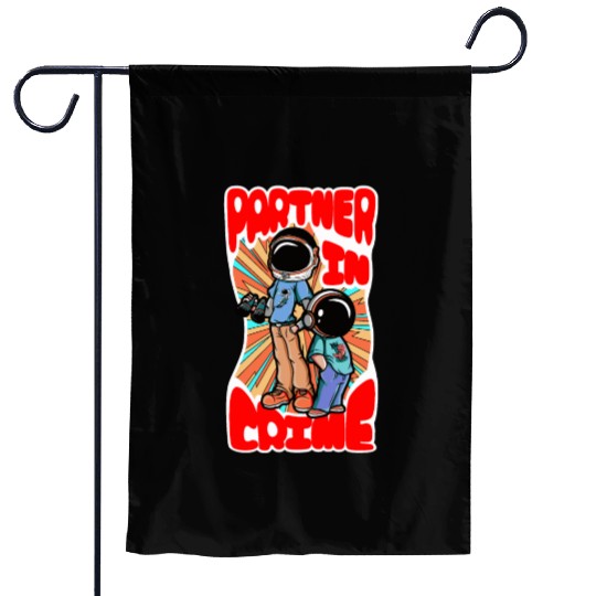 Partner in crime Garden Flags