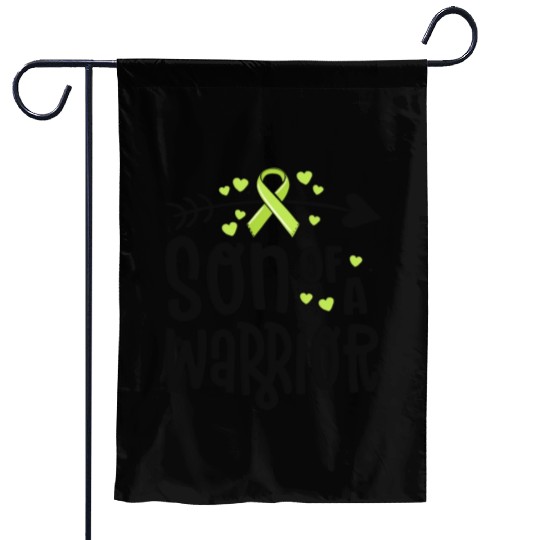 Son Of A Warrior Lymphoma Cancer Awareness Family Garden Flags