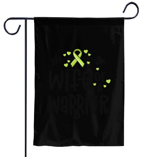 Wife Of A Warrior Lymphoma Cancer Awareness Garden Flags