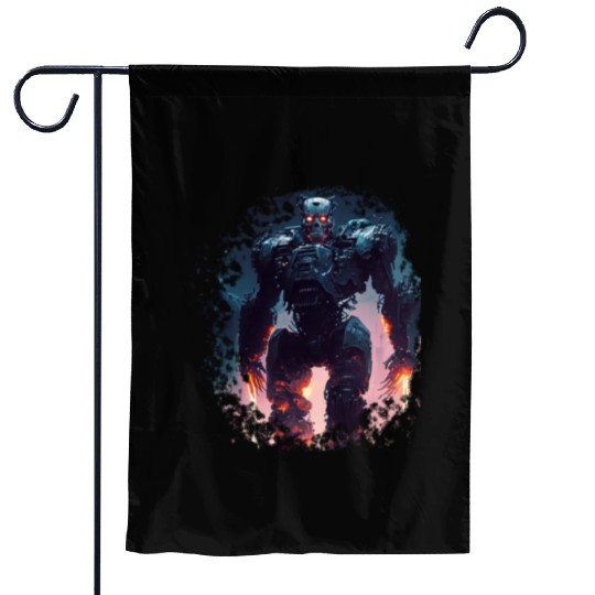 Terminator Exoskeleton Garden Flags