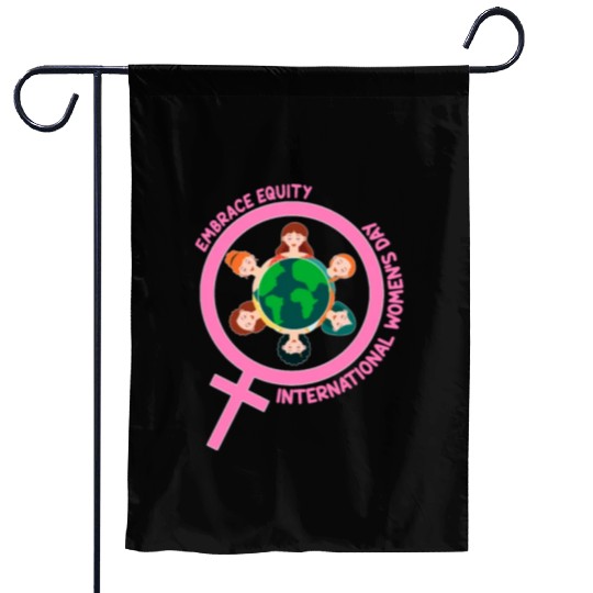 Happy International Women's Day Embrace Equity Garden Flags
