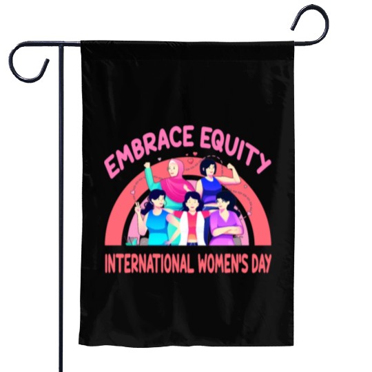 International Women's Day Embrace Equity Garden Flags