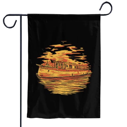 Yellow ship crew sailing Yellow ship crew sailing Garden Flags