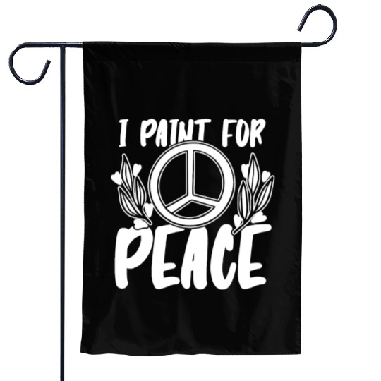 Painter Painting Peace Garden Flags