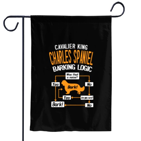 Cavalier King Charles Spaniel Barking Logic Garden Flags
