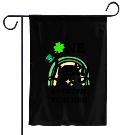 English Teacher, St Patrick's Day Gift Garden Flags