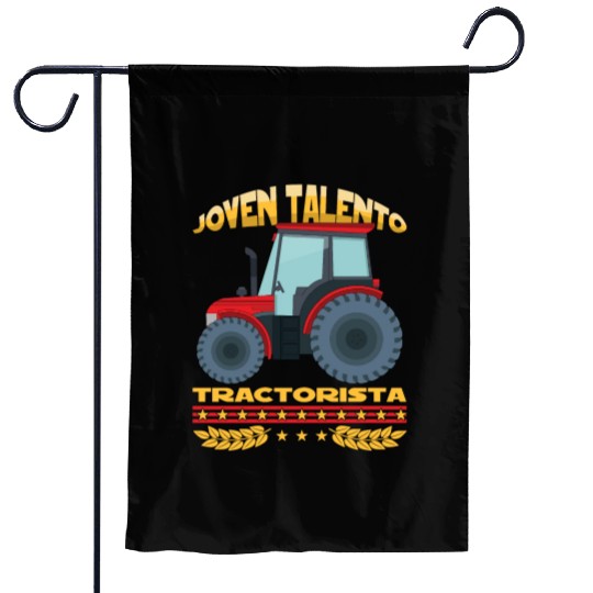 Young Talented Tractor Driver Farm Farmer Garden Flags