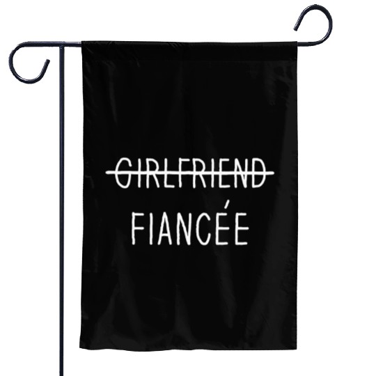 Girlfriend Fiancee Couple Engagement Engaged Garden Flags
