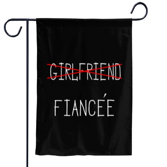 Girlfriend Fiancee Couple Engagement Engaged Garden Flags
