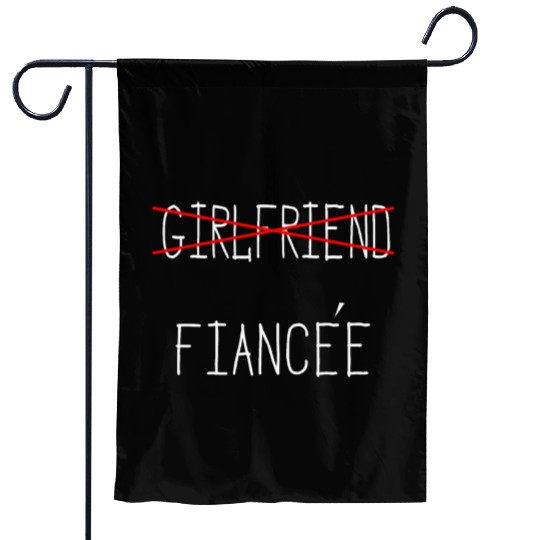 Girlfriend Fiancee Couple Engagement Engaged Garden Flags