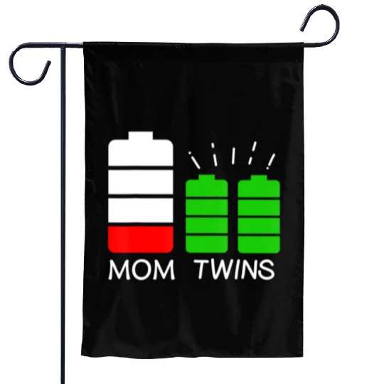 Twin Mom Low Battery Tired Mom Of Twins Garden Flags