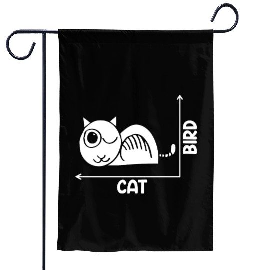 Funny Cat Or Bird Optical Illusion A Philosophy Garden Flags