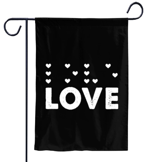 Love Heart Braille Alphabet Braille Language Garden Flags