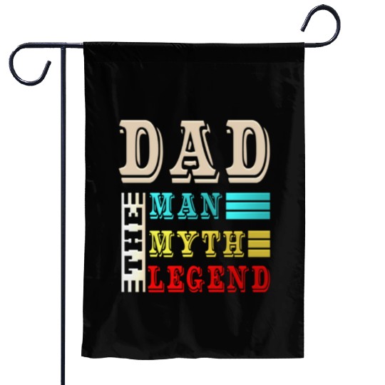 funny trucker Dad the man the myth the legend Garden Flags
