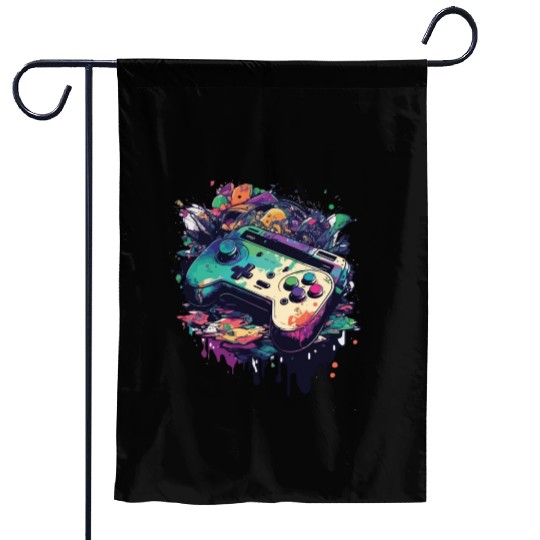 Get Ready to Level Up with Game Controller Garden Flags
