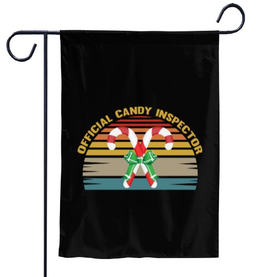 Official Candy Inspector Halloween Candy Corn Garden Flags