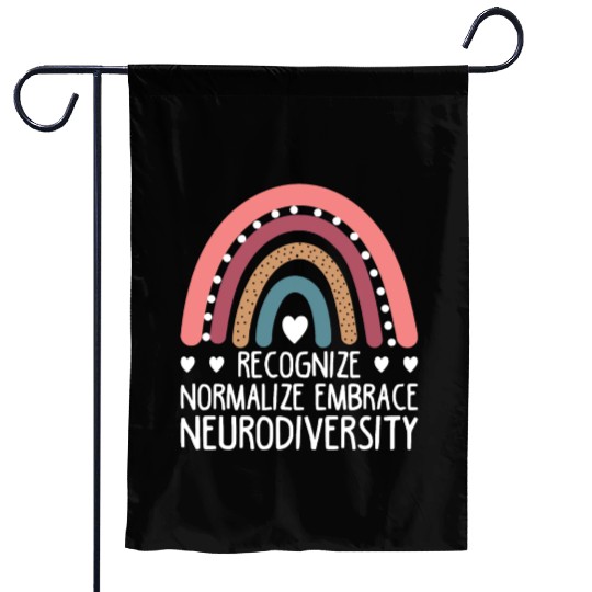 Recognize Normalize Embrace Neurodiversity For Neu Garden Flags