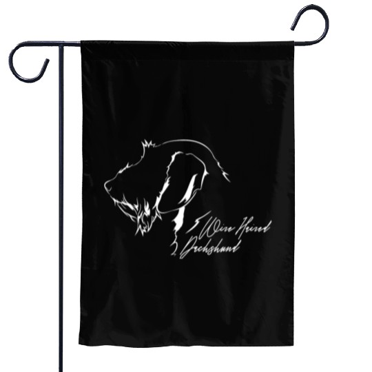 Funny Wire Haired Dachshund Profile dog mom Garden Flags